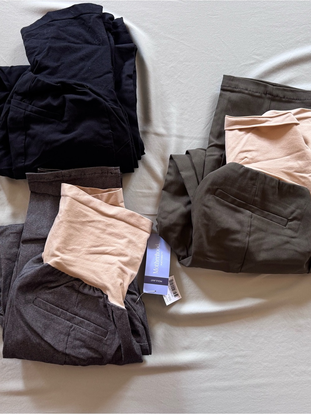 Set of 3 Motherhood Maternity Pants l- Green, Black, Gray